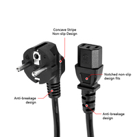 Câble d'alimentation pour appareils électroménagers, prise EU, certifié KC Corée, avec connecteur IEC C13 et assurance qualité