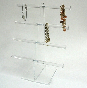 Étagère de présentation de bijoux en cristal transparente, multifonctionnelle, pour bracelets, colliers et montres, à plusieurs niveaux - Product Image 1