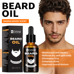 El aceite esencial de sándalo para barba hidrata y restaura las barbas secas y agrietadas, realza el brillo del cuidado masculino. - Product Image 3
