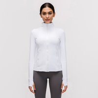 Chaqueta Deportiva de Yoga con Cierre para Mujer, Alta Elasticidad, Secado Rápido, para Running, Entrenamiento, Fitness, Venta al Por Mayor, Directo de Fábrica