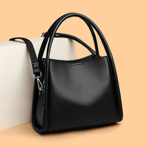Bolso de mano de cuero PU para mujer, elegante, con asa superior, correa extraíble, bandolera, bolso de hombro - Product Image 1