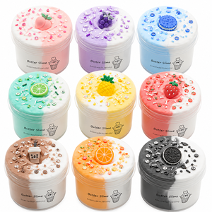 ชุดสไลม์ไอศกรีมสองสี ชุดทำสไลม์ผสมกาวโฟม ดินน้ำมันฝ้าย ของเล่น DIY กาวปลอดสารพิษ สำหรับเด็กหญิง เด็กชาย - Product Image 2