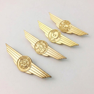 Insignia de Solapa de Metal con Diseño 3D Personalizado de Fábrica, Broche de <span class=keywords><strong>Pecho</strong></span> para Uniforme de Aviador, Alas de Avión, Pin de Solapa, Pegatina Impresa de Aviación - Product Image 4