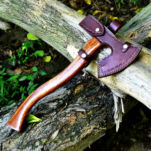 Tête de hache Tomahawk artisanale en acier inoxydable de qualité industrielle avec étui en cuir de haute qualité pour la survie - Product Image 4