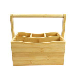 Vente en gros Mulip-<span class=keywords><strong>pose</strong></span> Bambou Argenterie Couverts Couverts Caddy avec poignée pliante pour la <span class=keywords><strong>cuisine</strong></span> - Product Image 1