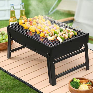 Parrilla Portátil de Carbón Plegable, Barbacoa Compacta de Sobremesa, Pequeña Parrilla Ahumadora con Asa para Camping y Picnic - Product Image 2