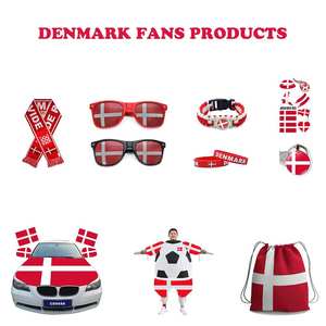 Camiseta de Fútbol de Dinamarca al por Mayor, Bandera con Logotipo Personalizado, Recuerdo para Fanáticos, Mercancía de Poliéster No Tejido, Impresión Digital, Talla Personalizada - Product Image 2