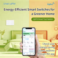 Interrupteur intelligent électrique Zigbee à commande vocale, panneau en plastique durable et étanche, 1 à 7 boutons poussoirs, bande lumineuse activée par capteur 250V