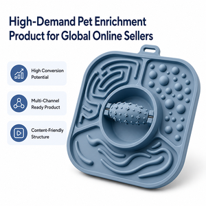 3 in 1 Silicone Dog Slow Feeder Bowl Lick <b>Mat</b> Interactive Pet Enrichment Toy With Suction - Product Image 1