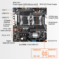 HE-nuevo juego de placa base dual x99, multi-DDR4 de memoria, compatible con la serie completa de EON 5 V3/V4