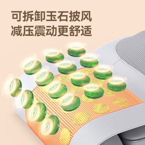 หมอนนวดคอและไหล่พร้อมระบบทำความร้อนแบบ USB ชาร์จซ้ำได้ นวดคลึงเพื่อการบำบัด ใช้ในบ้าน - Product Image 3