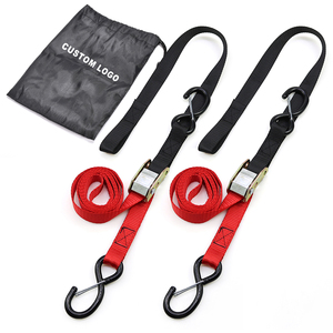 Powersports Gear personalizable, 25cm, resistente, 550kg, hebilla de leva, correas de amarre para motocicleta con gancho en S cerrado - Product Image 1