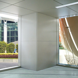 Système de façade ventilée en aluminium à l'aspect pierre et bois, style design moderne - Product Image 1
