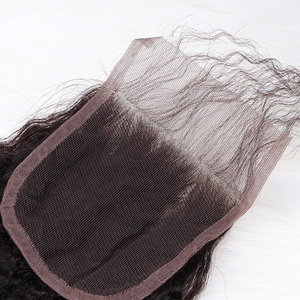 Vastissimo venditore all'ingrosso di capelli a buon mercato brasiliano vergine crespo capelli umani lisci con <span class=keywords><strong>Set</strong></span> di chiusura - Product Image 3