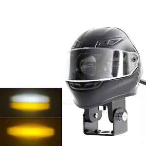 Projecteur de casque avant LED jaune blanc couleur 40W 12V phare de <span class=keywords><strong>moto</strong></span> pour véhicules électriques feux de route et feux de croisement <span class=keywords><strong>clignotant</strong></span> - Product Image 2