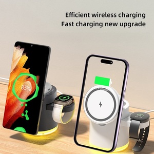 Centro de Carga Inalámbrico 3 en 1 de Alta Eficiencia con Soporte Dual para Relojes <span class=keywords><strong>Apple</strong></span> y Samsung, para iPhone 17 Pro Max - Product Image 6