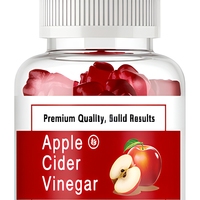 Complément Alimentaire Gommes au Vinaigre de Cidre de Pomme pour la Perte de Poids, 60 Unités, Complément Herbal Sucré pour Adultes, Soutien Glycémique en Bouteille