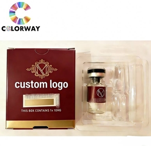 Caja de Embalaje Ecológica Plegable de Papel Kraft con Diseño Limpio para 2 Frascos de Péptidos de 2ml, 3ml y 10ml, con Bandeja de Plástico y Etiqueta - Product Image 2