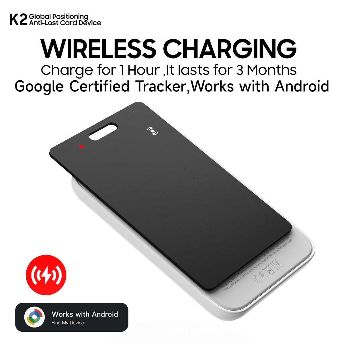 Kadi Yunmeng K2 Google Card - Portable Anti-Lost Pet GPS Locator Tracker - Shenzhen Kadi Yunmeng Tec