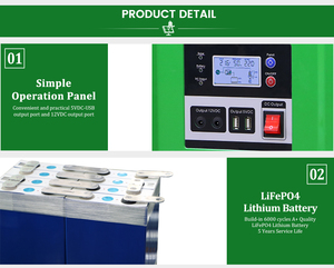 Pour WHC SOLAR 2000W/5000W centrale électrique Portable <span class=keywords><strong>Kit</strong></span> de générateur <span class=keywords><strong>solaire</strong></span> de <span class=keywords><strong>Camping</strong></span> DC à AC avec contrôleur Lifepo4 MPPT charge <span class=keywords><strong>solaire</strong></span> - Product Image 3