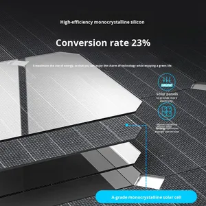 <span class=keywords><strong>Panneau</strong></span> solaire photovoltaïque flexible 200W à vente chaude <span class=keywords><strong>pour</strong></span> la charge de <span class=keywords><strong>voiture</strong></span>, tricycle, véhicule électrique, 18V, portable, noir/blanc - Product Image 2