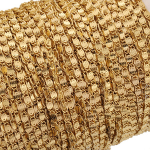 Cadena de acero inoxidable grabada en relieve de 3 mm de ancho con eslabones planos para la fabricación de pulseras y collares, uso diario unisex. - Product Image 3