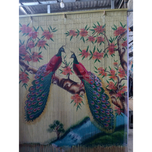 Cortina vertical de cuentas de bambú hecha a mano en Vietnam, estilo bohemio, para ventana octogonal, decoración del hogar, se acepta OEM, VN - Product Image 4