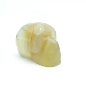 Tự Làm Bán Buôn Tự Nhiên Agate Ma Thuật Reiki Khắc Pha Lê Topaz Hộp Sọ Người Ngoài Hành Tinh Cho Trang Trí Nội Thất