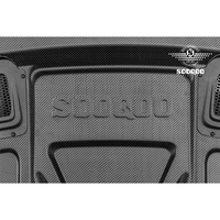 Capot ventilé en fibre de carbone sèche, finition blanc primer SQ-V3, compatible avec BMW M2 G87 Série 2 G42 2023+, moulé par compression en métal.