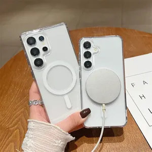 Étui magnétique transparent en acrylique pour Samsung Galaxy S25 S26 <span class=keywords><strong>Ultra</strong></span> S24 <span class=keywords><strong>S23</strong></span> S22 Plus S21 FE A55 A56 A16 A35 A15 A17 A07 - Product Image 2