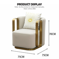 Fauteuil moderne de luxe capitonné, fauteuil pivotant en velours de couleur personnalisée, canapé simple, meubles de salon
