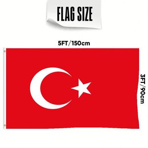 Drapeaux de <span class=keywords><strong>Turquie</strong></span> en gros 3x5 pieds 68D/100D Polyester Personnaliser Toutes les nations Expédition rapide Fournisseur fiable Livraison rapide - Product Image 3