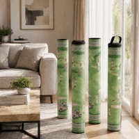 Sac de rangement pour tapis de mahjong en PVC transparent, durable et de qualité supérieure, grande capacité, 33,5 pouces, fermeture éclair, poignée, résistant à l'eau, écologique