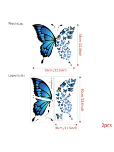 <span class=keywords><strong>Stickers</strong></span> <span class=keywords><strong>muraux</strong></span> en PVC Papillon Bleu pour <span class=keywords><strong>Chambre</strong></span> de <span class=keywords><strong>Fille</strong></span> et Salon – Décoration Murale pour <span class=keywords><strong>Chambre</strong></span> de <span class=keywords><strong>Fille</strong></span> - Product Image 5
