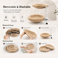 Casas para Gatos de 2 Pisos CanboPet, Camas Suaves y Cálidas para Gatos, Cama de Escritorio para el Invierno