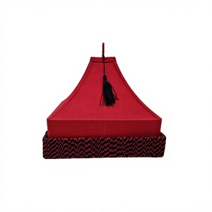 Plateau en fer et jute au design magnifique avec couvercle en tissu, plateau de service décoratif pour hôtel et restaurant, à vendre - Product Image 1