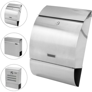 Treo Tường Hộp Thư Nước Bằng Chứng Thép Letterbox 304 Thép Không Gỉ Hộp Thư Khóa Cổ Hộp Thư Hộp Thư Hộp Thư - Product Image 3