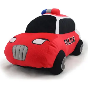 Cartoni animati regali per bambini polizia ambulanza Taxi modellazione peluche bambola bambini regali 0-2 anni con cuscino per dormire cartone animato