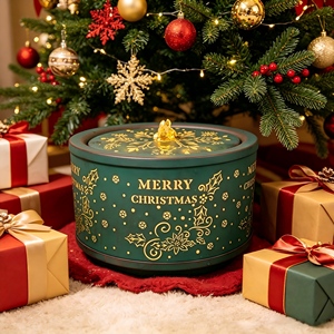 Fontana d'Acqua da Tavolo Natalizia con Scritta '<span class=keywords><strong>Buon</strong></span> <span class=keywords><strong>Natale</strong></span>' in Lettere Dorate e Bacche di Agrifoglio, Decorazione Festiva per Interni - Product Image 6