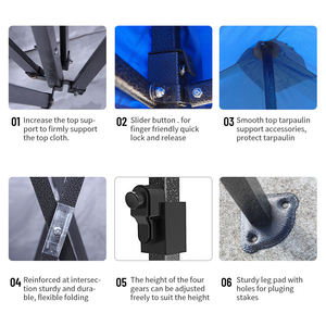 Toldos Plegables Económicos para Interiores y Exteriores <span class=keywords><strong>de</strong></span> 8x8, 10x10, 10x20, Color Blanco, Resistentes, Impermeables, para Verano - Product Image 4