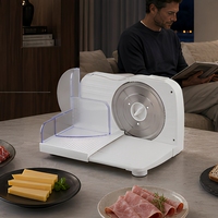Trancheuse à viande électrique pliable, machine à découper la viande 150W, appareil de découpe alimentaire pour la viande de bœuf