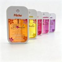 Spray alcoolisé hydratant parfumé aux saveurs variées, impression de logo colorée de haute qualité