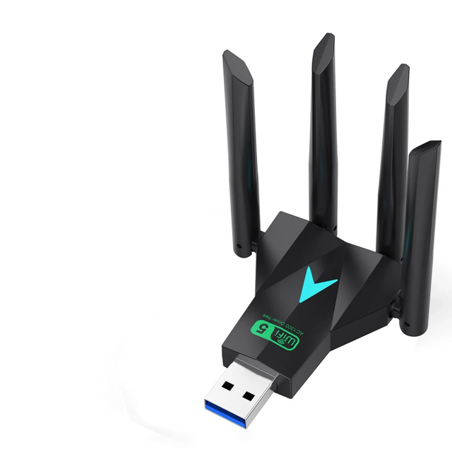 4 Antennas 1300Mbps WiFi USB 3.0 Adapter 2.4G/5GHZ Dual Band WiFi Dongle Wireless Network Card 802.11AC for PC/Laptop Win