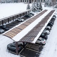 Abri de voiture moderne en aluminium, résistant au vent fort, pour 2 véhicules, vente directe d'usine professionnelle