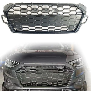 Grille <span class=keywords><strong>centrale</strong></span> avant Grille en nid d'abeille pour <span class=keywords><strong>Audi</strong></span> 06-24 A4 <span class=keywords><strong>S4</strong></span> B8 B8.5 B9.5 RS4 Noir brillant Grille en nid d'abeille Quattro - Product Image 4