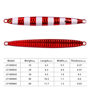 Esca Metallica Lunga 10g 20g 30g 40g 60g per Pesca d'Altura Senza Amo per Pesce Spigola in Acqua Salata - Product Image 2