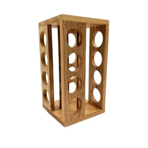 <b>Rotatable</b> Bamboo Wood <b>Spice</b> <b>Rack</b> Multi Compartment Kitchen Countertop Storage Organizer 4-7.9in Depth - Product Image 2