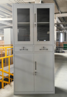 Vitrina Moderna de 2 Puertas de Vidrio, Gabinete de Acero para Archivos y Bebidas Alcohólicas, Organizador de Muebles para el Hogar, Proveedor Mayorista