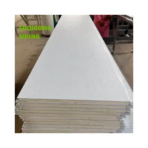 Quality Control Exterior Wall PU Polyurethane Sandwich Panel Insulated Metal Carved Siding Panels Exterior Wall Board