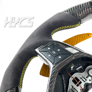 <span class=keywords><strong>Volant</strong></span> en fibre de carbone avec écran LED et palettes de changement de vitesse pour <span class=keywords><strong>Mercedes</strong></span> Benz A45 AMG CLS W176 C63 W204 CLA W212 W207 W218 W117 - Product Image 5